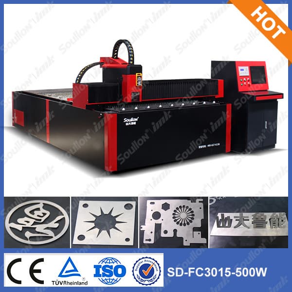 SD-FC3015-500W fiber laser cutting machine for thin metal sheet cutting